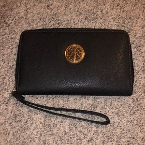Wallet with wrist strap